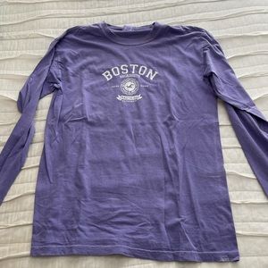 Purple Boston Long Sleeve Tee